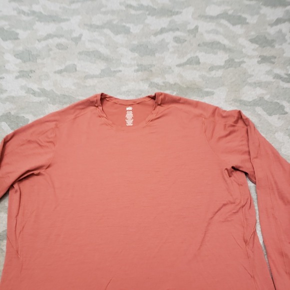 REI Co-op Shirt Mens 2XL Pink Salmon Merino Wool Pullover Long Sleeve - Picture 3 of 10